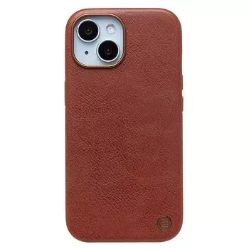 Чехол-накладка Cellis SM031 SafeMag для смартфона Apple iPhone 15, натуральная кожа, коричневый (237492)