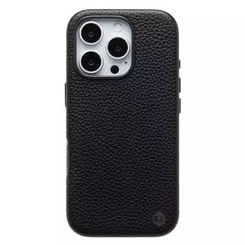 Чехол-накладка Cellis SM030 SafeMag для смартфона Apple iPhone 16 Pro, натуральная кожа (зернистая), черный (237478)
