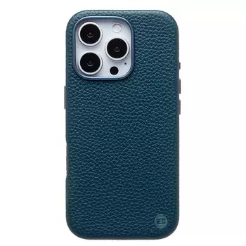 Чехол-накладка Cellis SM030 SafeMag для смартфона Apple iPhone 16 Pro, натуральная кожа (зернистая), темно-синий (237479)