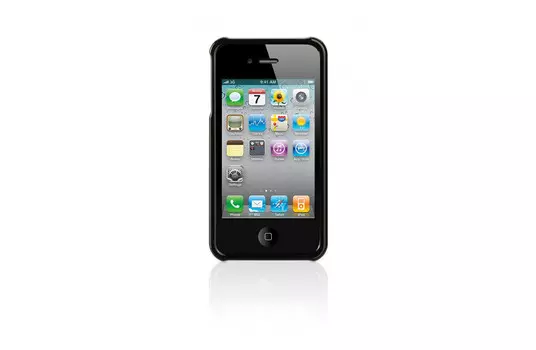 Чехол-накладка Griffin Elan M для смартфона Apple iPhone 4/4S, кожа, черный (GB01763)