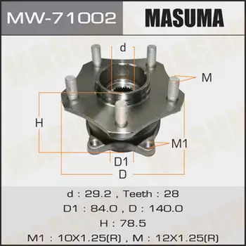ступица в сб.! перед.\ Suzuki Escudo/Grand Vitara 05> MW-71002 MASUMA