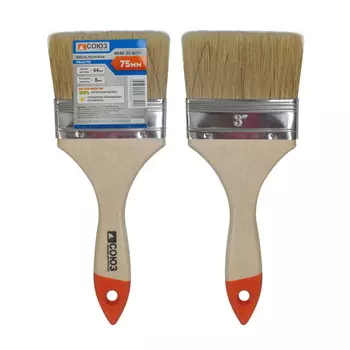 Кисть плоская Союз 9040-21-075С Практик 3" (75 мм), натуральная щетина