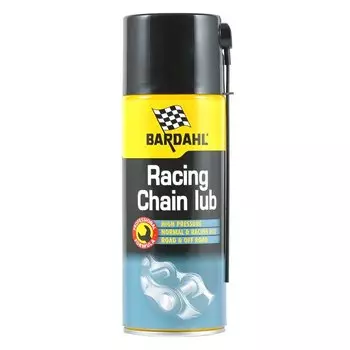 Смазка аэрозольная Bardahl Racing Chain Lube для цепей, водостойкая, антикоррозийная, баллон 400мл, арт. 2810