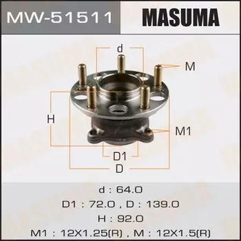 Ступичный узел MASUMA rear ACCORD 13- (with ABS)