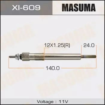 Свеча накаливания "Masuma" PI- 49 /4JA1, 41B1 (1/10/100)