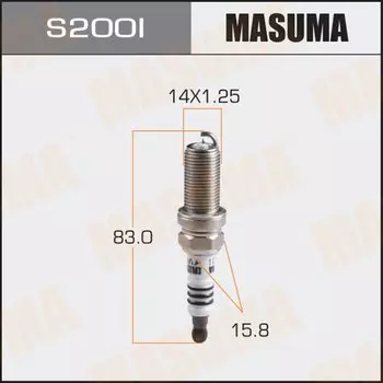 Свеча зажигания Masuma Iridium с иридиевым электродом, арт. IKH16