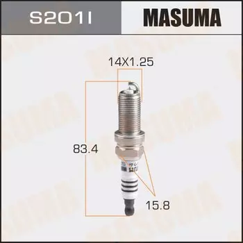 Свеча зажигания Masuma Iridium с иридиевым электродом, арт. IKH20