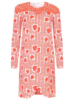 Платье шелковое с принтом STELLA MCCARTNEY