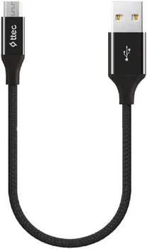 Кабель интерфейсный TTEC 2DK25S AlumiCable USB-A - Micro USB Charge/Data Mini. Длина: 30см. Цвет: черный