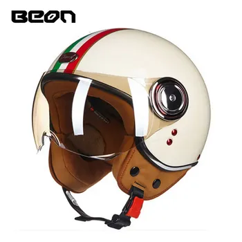 Capacete BEON 110B открытым уход за кожей лица мотоциклетный шлем мотоцикл Casco Jet Винтаж Ретро мотоциклетные шлемы скутер Сертификация Европейской экономической комиссии