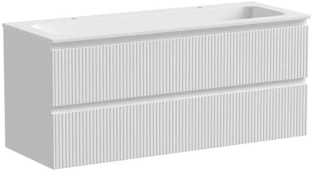 Тумба с раковиной белый матовый 121 см Sancos Snob T SNT120W + CN7016