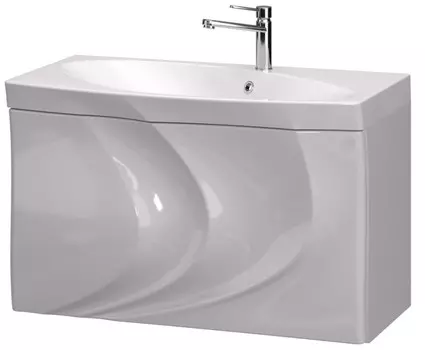 Тумба с раковиной белый глянец 90 см Aima Design Mirage У40388