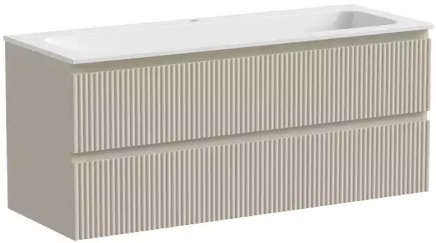 Тумба с раковиной бежевый матовый 121 см Sancos Snob R SNR120CE + CN7017