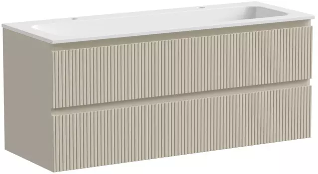 Тумба с раковиной бежевый матовый 121 см Sancos Snob T SNT120CE + CN7016