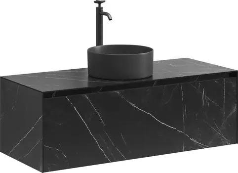 Тумба с раковиной черный мрамор 119,9 см Sancos Stone ST120NM + CN6032MB