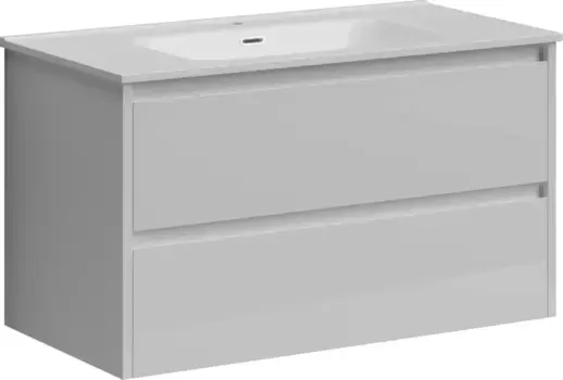 Тумба с раковиной белый глянец 91 см Sancos Libra LB90W + CN7002