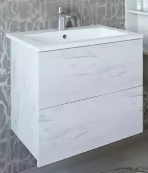 Тумба с раковиной дуб крафт белый 65 см Sanflor Чикаго C16780