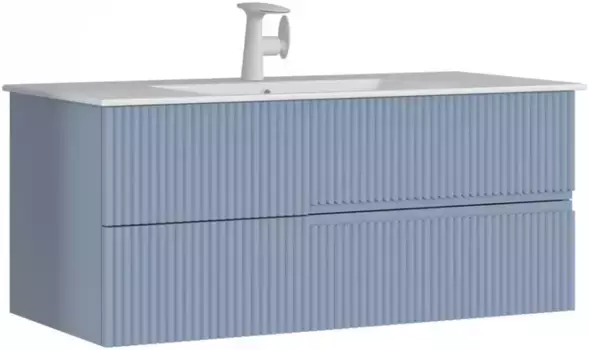 Тумба с раковиной голубой матовый 120 см ORKA Moonlight 5001507