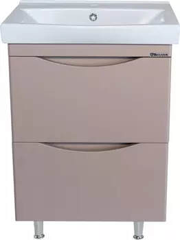 Тумба с раковиной капучино 60,5 см Bellezza Санриса 4630109660452 + 4690311076861