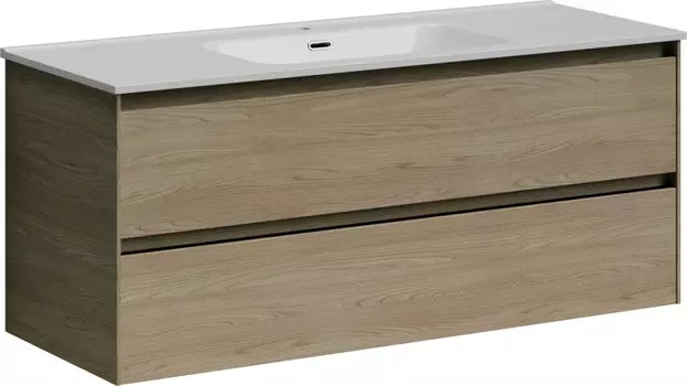 Тумба с раковиной карпатская ель 121 см Sancos Cento CN120-1KE + CN7006