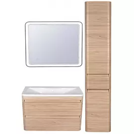 Тумба с раковиной ясень перламутр 100 см Style Line Атлантика ЛС-00000686 + ЛС-00000617