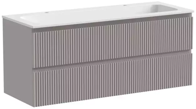 Тумба с раковиной серый матовый 121 см Sancos Snob R SNR120SM + CN7016