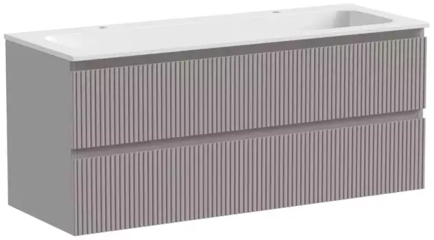 Тумба с раковиной серый матовый 121 см Sancos Snob T SNT120SM + CN7016