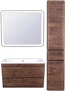 Тумба с раковиной старое дерево 100 см Style Line Атлантика ЛС-00000663 + ЛС-00000617