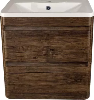 Тумба с раковиной старое дерево 60 см Style Line Атлантика СС-00002205 + СС-00002203