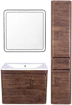 Тумба с раковиной старое дерево 80 см Style Line Атлантика ЛС-00000664 + ЛС-00000616