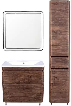 Тумба с раковиной старое дерево 80 см Style Line Атлантика ЛС-00000665 + ЛС-00000616