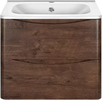 Тумба с раковиной темный дуб 59,4 см Vincea Paola VMC-2P600RW + VCB-2VP600W
