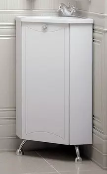 Тумба угловая белый глянец 61 см Corozo Триана SD-00000324