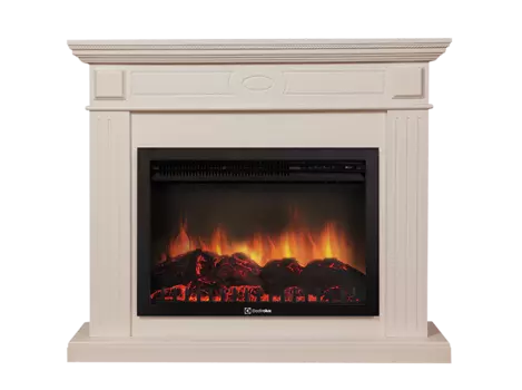 Камин Electrolux Sphere Plus EFP/P-2720RLS с порталом Bianco 25 шпон белёный дуб