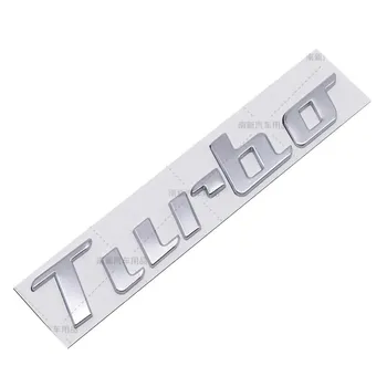 Металлический логотип Turbo на кузов автомобиля, боковая эмблема, задний багажник, значок, наклейка для автомобиля чёрный