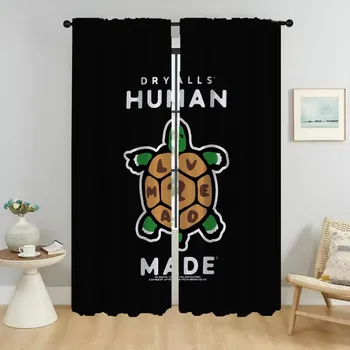 Плотные шторы для гостиной Шторы H-human Mades Shades Home Interior Шторы 2 шт. Тюль для перегородки спальни для ребенка W50xH70cmx2pcs-CL