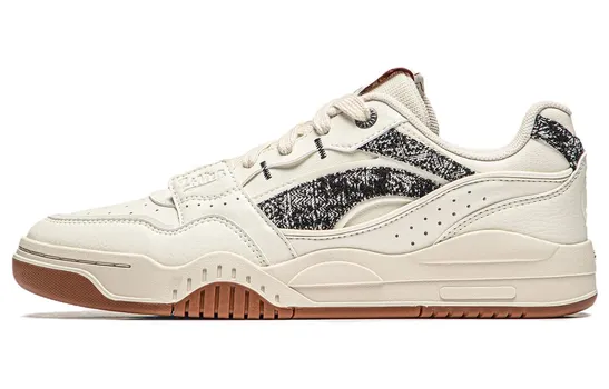 Кроссовки LINING Skateboarding Shoes Men Low-top Off White, цвет Off White