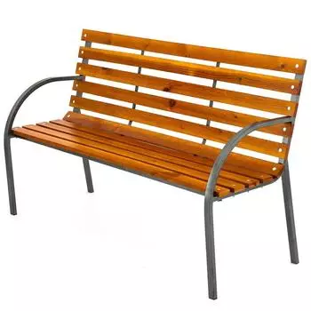 Скамья садовая тонированная Бруна 150x58x90 см дерево коричневая
