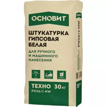 Штукатурка гипсовая Основит Техно PG26/1MW 30 кг