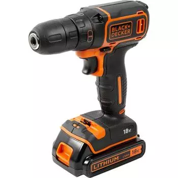 Шуруповёрт Black&amp;Decker BDCDC18K1B, 18В Li-Ion 1.5Ач