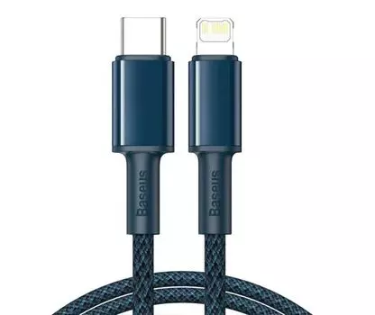 Кабель интерфейсный Baseus CATLGD-03 Type-C - Lightning PD 20W 1m, совместим с PD 18W, корпус из ABS-пластика + плетеный провод высокой плотности, blu