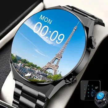 Новинка 2024, Смарт-часы AMOLED с экраном 454*454, новые мужские спортивные умные часы, управление доступом, смарт-часы с Bluetooth, часы для звонков, водонепроницаемые для мужчин