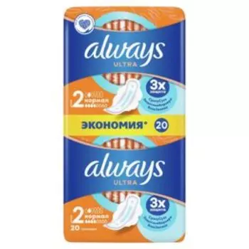 прокладки гигиенические ALWAYS Ultra Normal Duo, 20шт