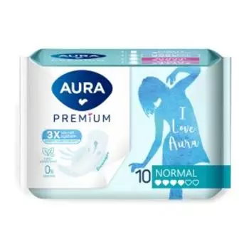 Прокладки гигиенические Aura Premium Normal, 10 шт