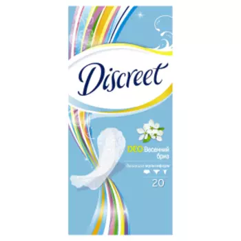 прокладки гигиенические DISCREET Deo Spring Breeze Multiform Single, ежедневн., 20шт.