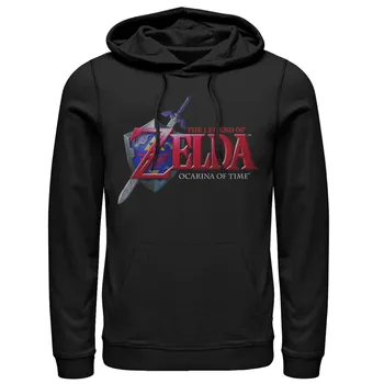 Мужской классический пуловер с капюшоном с логотипом Nintendo Zelda Ocarina of Time Licensed Character