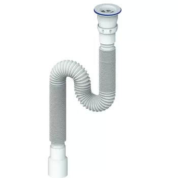 Сифон унив 1200 мм 1.1/2" х 40/50 (пласт. вып, винт 80)D230P Unicorn