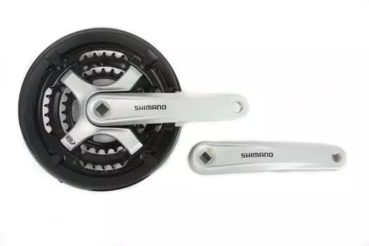 Шатуны, комплект, с вед. звездой, FC-TY701, SQR, 170 мм, 48х38х28T, SHIMANO (серебро/серебро, AFCTY701C888CS1)