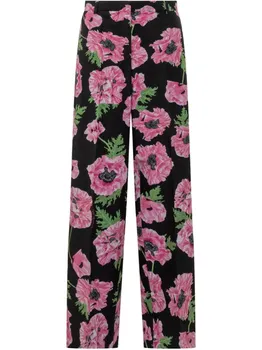 Брюки с цветочным принтом Stella McCartney, розовый