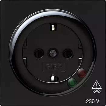 045147 Розетка с защитой от перенапряжения Черный Gira S-color